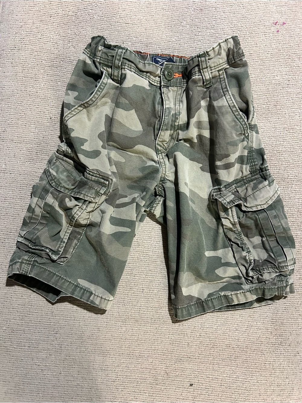 GAP Kids Boys Camouflage Cargo Shorts - Olive Green